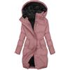 KHIRVWL Giubbotto Donna Invernale Lungo Piumino Cappotto Trapuntato Imbottita in Caldo Giacca Parka Casual Outdoor Cappotti con Cappuccio Cappotto Moda Cerniera Unico Giacche Classico Piumini