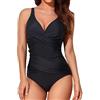Cozyan Costume Intero Donna Scollo a V Curvy Costumi da Bagno Contenitivo Indietro Intero Costume da Bagno Intero Donna Sexy Scollo a V Costumi Interi Push up Vita Alta