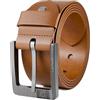 Cartvelli cintura in pelle premium per uomo cuero marrone 95 cm realizzata in Germania con confezione regalo - cintura da uomo in vera pelle 40 mm - adatta per abito jeans chino pantaloni M24c-95