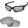 PapaViva Lenti di ricambio per Oakley Split Jacket OO9099, Pro+ Chrome Silver Polarizzato - Anti-sale, Taglia unica
