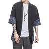 perdontoo Camicia Kimono T-Shirt Uomo Cardigan Giacca Top Casual Camicetta Vintage Elegante Estiva Coppia (Nero, M)