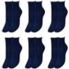 BESTCALZE 6 Paia calze calzini donna cotone elasticizzato per tutte le stagioni estate e inverno taglia unica dal 35 al 41 taglio vivo senza elastico nel polsino mod. Laser BLU 35-41