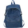 Oxxggkao Zaino da donna per jeans spazioso zaino da scuola per libri e forniture con comoda tracolla casual borse per laptop uso quotidiano zaino da viaggio, blu navy