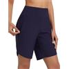 BALEAF Pantaloncini da bagno lunghi da donna, 9, bermuda, lunghezza al ginocchio, pantaloni da spiaggia, protezione solare, pantaloncini da bagno Quick Dry UPF50+