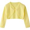 Verve Jelly Cardigan bolero a maniche lunghe con bottoni per bambine Coprispalle per bambine Cardigan maglione cappotto giallo 120 5-6 anni