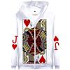 oneforus Maglione con Cappuccio Stampa re Rosso Poker Cuore Rosso Uomo/Donna, Felpe con Zip Stampa Poker Poker Famiglia Ragazzo/Ragazza