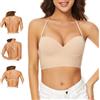 MimiChic Reggiseno Schiena Scoperta-Reggiseno Invisibile Senza Cuciture Schiena Scoperta - Leggermente Imbottito Multifunzione Halter(Nude, 2B)
