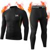 MEETYOO Intimo Termico Uomo a Manica Lunga Set Top e Pantalone per Inverno, Traspirante e Anti-umidità per Sport Invernali, Caccia, Sci