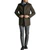 Ciabalù Trench Uomo Invernale Soprabito Elegante Cappotto Impermeabile Lungo Sartoriale Blu Fango (IT, Numero, 56, Regular, Regular, Fango)
