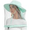 Bassdash Cappello da Sole antizanzare UPF 50+ con Rete Nascosta per la Testa e Aletta per Il Collo per Uomini Donne Pesca all'aperto Escursionismo Campeggio