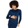 LAPASA Pacco da 2 o 1 Maglia Termica Donna Manica Lunga Fodera in Micro Pile - Pigiama Abbigliamento Intimo Canottiera Calda Elastica Traspirante Sportiva Navy Blu (più Caldo) S