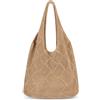 BelleVive borsa da spiaggia, Hobo estiva, grande borsa estetica, hippie in maglia, marrone
