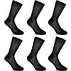 LANCETTI - 6 Paia di Calze Classiche Eleganti per Uomo in Pregiato Cotone Filo di Scozia, Nero, 42-44