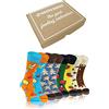 sesto senso 4 paia Calze Lunghe Divertenti in Cotone Calzini Pazzi Colorati Fantasia Donna Uomo Funny Socks Frutta Marmellata Biscotto Cioccolato 39-42 SWEET