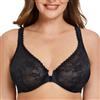 MELENECA Reggiseno con Ferretto in Pizzo a Copertura Totale, Chiusura Frontale, Taglie Forti, da Donna