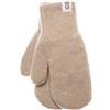 KNITAS guanti a maglia a doppio strato in lana per neonati I guanti invernali caldi a maglia per ragazzi e ragazze 0,5-2 anni I comodi guanti morbidi in beige - taglia 4