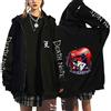 AllMonyba Death Note Anime Felpa con Cappuccio con Cerniera per Donna Uomo L·Lawliet Giacca con Cappuccio Oversize