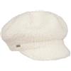 Seeberger Berretto Newsboy Teddy Fur Donna - Cappello Invernale Cappellino da Baker Boy con Visiera, Fodera Inverno Autunno/Inverno - Taglia Unica Bianco