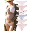KUKU PANDA Senza Cuciture Perizoma da Donna in Nylon Mutandine Premaman Sexy Mutande Pacco da 6 (Dolce E Rosa, Large)