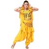 Hibasing Danza del Ventre Costume per Donne, 4 Pezzi Danza Indiana Outfits Top + Pantaloni + Catena in Vita + Catena Testa Foulard