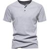 AOKODA T Shirt Uomo Tinta Unita Manica Corta Tshirt Uomo Moda Sport Tshirt Uomo Estate Causale T Shirt Uomo Comodo Slim Fit T Shirt Uomo H-Light Grey M
