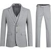 Allthemen Completo da Uomo 3 Pezzi Abito a Righe Slim Fit Suit Uomo Tuto per Matrimonio d'Affari