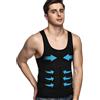 Odoland Compressione Uomo Canotta Contenitiva Shapewear Snellente Intimo Modellante Dimagrante Pancia Sportivo Fitness (3 Pezzi/NeroNeroBianco/M)