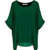 Van Der Rich ® - Camicia in Chiffon Foderato all'Interno - Dnna (Abete, L-XL)