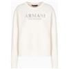 Armani Exchange Donna Arte Sella, Sustainable, Logo Lucido Lettering, Felpa, Bianco, S, Bianco Sporco, S