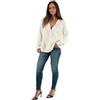 GUESS Gilet Cardigan Jeans Pointelle Amelia g1o6 Dove White, bianco, L