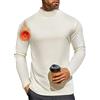 Ekouaer Maglia Termiche da Uomo Invernale Biancheria Intimo Termica a Maniche Lunghe a Collo Alto Bianco 3XL