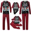 Kobilee Pigiama Uomo Donna Abbinati, Elegante Maglietta a Maniche Lunghe e Pantaloni Invernale Sleepwear Natalizi Abbinato Coppia con Stampa Pigiama Natale Coordinati Due Pezzi per Mamma Papà Bambino L