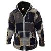 SHOPOHOLIC FASHION Giacca da uomo in lana patchwork super calda