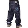 The blueskin Jeans Baggy Uomo, Pantaloni Larghi Stile Skate Rap Hip Hop con Secret Pocket, 100% Cotone, Blu - W 34 IT 48