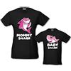 Babloo Coppia di T Shirt Donna Bambino Festa della Mamma Mommy Shark And Baby Shark