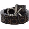 Calvin Klein Logo Belt 3.0 W95 Brown Mono Mix
