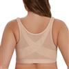 MELENECA Reggiseno posturale con Supporto per la Schiena da Donna con Chiusura Frontale Senza Fili Post Intervento Chirurgico Beige 9F