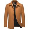 KUDORO Cappotto da Uomo in Lana Trench Cappotto Invernale Spesso Cappotto a Maniche Lunghe Imbottito Giacca Peacoat Outwear(Marrone,XXL)