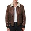 BARONE Giacca invernale in pelle e alcantara, giubbotto invernale uomo aviatore style shearling, bomber in pelle MADE IN ITALY
