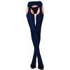WOOTI TIGHTS Strip Panty MESSICANA M-L BLU Microfibra 100 den, Calza Collant Sexy, Elegante, Morbido, Caldo, Adatto alla stagione Invernale, Resistente