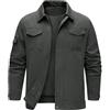 TOMEEK Giacca Primaverile Uomo Casual Giubbino Impermeabile Uomo Giubbotto Leggera Giacca Moto Estiva con Cerniera Bottone a Pressione e Tasche Giacchetto Cardigan