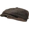 Borges & Scott Berretto Newsboy Lomond - 100% Lana Tweed Harris Tessuta a Mano - Resistente all'Acqua - caffè 60cm
