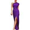 MJGkhiy Vestiti Donna Estivi Eleganti per Cerimonia Abito Orlo Asimmetrico Corto Davanti Lungo Dietro Formale Banchetto Matrimonio Infinity Dress Lungo Seta Abito Cerimonia Donna Curvy