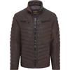 Infinity Leather Giubbotto Bomber Vintage Trapuntato da Motociclista in Pelle Imbottita da Uomo