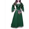 Generico Costume Medievale Donna Curvy dell'800 Vintage Abito Steampunk Popolana Eleganti Abito Medievale Costume da Principessa Abbigliamento Contadina Carnevale
