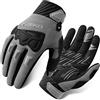 INBIKE Guanti MTB Guanti da Ciclismo in 5mm Eva Touchscreen Antiurto Antiscivolo Bici da Strada Moutain Bike per Uomo e Donna(Grigio,XL)