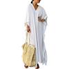 Peuignao Caftano Lungo Copricostume Mare Donna Bathing Suit Cover Up Vestito Copricostume Lungo Abito Copri Costume da Bagno Abiti Vestiti Spiaggia Bikini Donna Taglie Forti Cover-Up Copricostumi Bianco