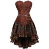 Generic Gonna Corsetto XL Halloween Steampunk Abbigliamento Femminile -8103marrone-M