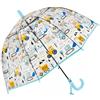 Generisch Ombrello per bambini a cupola, leggero, con divertente motivo, para il vento e la pioggia, trasparente, regalo per bambini, Small