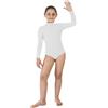 Pegasus Body Danza Collo Alto elastan-spandex Rosso Bambina made in italy (bianco, S 5/6 anni)